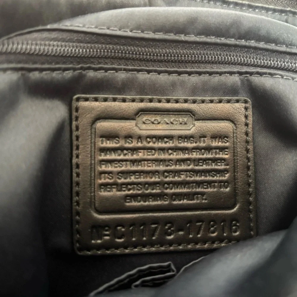 Coach Handbag ShoulderBag 17816 Black Leather Satchel